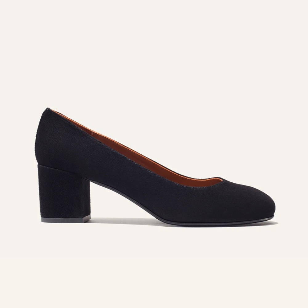 Margaux “The Heel” suede pump,  38 WIDE